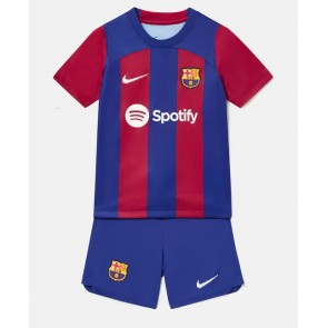 Maillot de foot Barcelona Domicile enfant 2023-24 Manches Courte (+ pantalon court)